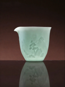 JINGDEZHEN | Tách Trà Phong Cảnh Phong Cách Trung Quốc Màu Xanh Lam Sứ Nổi