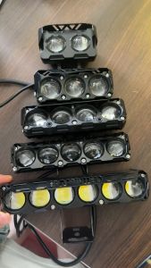 COD 120W Double LED Mini Driving Light for Motorcycle Headlight Fog Lamp 2 Color All Weather MDL
