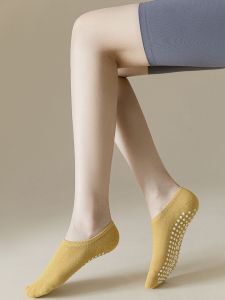 ถุงเท้าโยคะกันลื่นมืออาชีพ ผู้หญิง พิลาทิสกีฬาในร่มฟิตเนสเต้นรําถุงเท้าสั้นซิลิโคนถุงเท้าเรือบาง