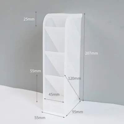 Hộp Nhựa Ống Cắm Bút 4 Tầng Trong Suốt / Nhiều Màu Đựng Bút Mỹ Phẩm Cọ Trang Điểm Đa Năng Tiện Lợi