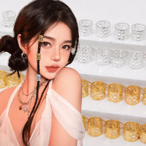 10ชิ้น/เซ็ตห่วงผมอินเทรนด์คลิปเหรียญทองเงินที่ตกแต่งผมกิ๊บหนีบผม Braids สกปรกสำหรับผู้หญิงหญิงสาว
