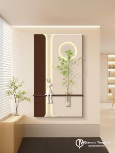 Cream Styled Entryway LED Light Decoration Painting