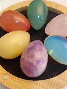 20*15 Crystal Gem Small Egg Lapis Lazuli Tigereye Egg Rough Stone Micro Ornaments Hand Pieces Hot Sale