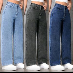 Wide Leg Jeans Womens New Loose High Waist Drape Mopping Pants.