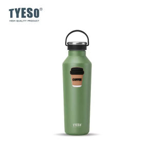 TYESO | Tyeso 750ML Water Bottle with Handle Insulated Vacuum Flask Leak-Proof Thermoses Matte Finish Cup for Outdoor Sports Cute Stick