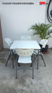 Meja Lipat Jualan Portable Meja Makan Meja Komputer Serbaguna Indoor Outdoor 88 cm SUNC TOOLS