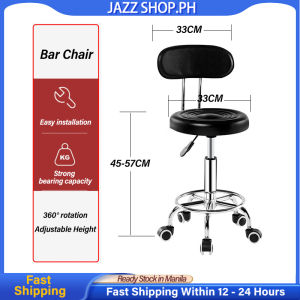 Bar Chair Foot Step Stool Low Salon Chair Parlor With backrest and universal wheels Adjustable