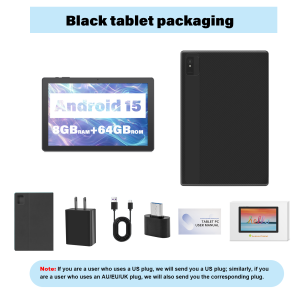 ANRY Android Tablet 2025 10.1 inch Android 15 Tablets 8 RAM 64GB ROM 1TB Expansion 5000mAh Battery Bluetooth 5Dual Band WiFi