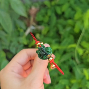 Q2057 Vòng hồ ly Cẩm Thạch Sơn Thủy dây cáp ko kén mệnh - Phong Thuỷ TUDO