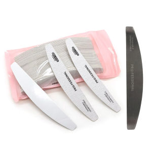 21/51/101pcs Disposable Replacement Sandpaper & Steel Plate Hanlden Manicure Nail Files Grey 180 Grit Removalbe Sandpapers
