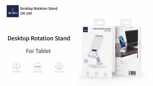 Giá đỡ kệ đỡ cho điện thoại xoay 360 độ hiệu WIWU Destop Rolation Stand ZM-109 - thay đổi chiều cao xoay mọi góc độ gấp gọn gàng khi không sử dụng - Phân phối bởi Hotphukien
