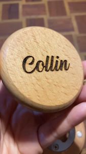 Personalized Round Bottle Opener Ref Magnet – Laser Engraved Beechwood | Custom Name or Logo | Fridge Magnet & Bottle Opener in One | Gift for Dad Friends Boss Guests | Souvenir for Events Parties Giveaways | Unique Personalized Gift Idea