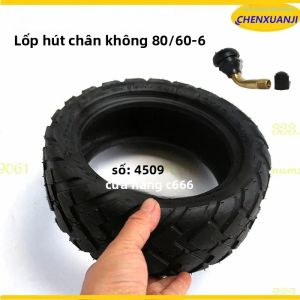 Lốp Không Săm 80/60-6 Dành Cho Xe Điện E-Scooter Xe Go Kart ATV Xe Quad - Bảo Vệ Chống Rơi Bằng Cao Su 80/60-6