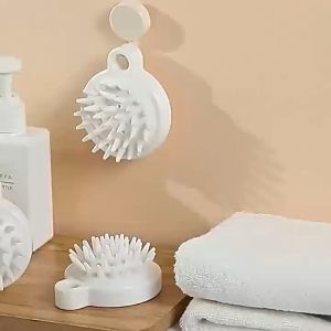 Lozzby Mini Head Meridian Massage Scalp SIlicone Hair Brush Shampoo and Cleaning Comb