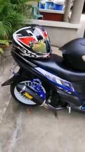 Motorcycle Side Mirror Anti-glare Street King V1-V3 Universal Full Adjustable Blue Lens Made IN Thailand