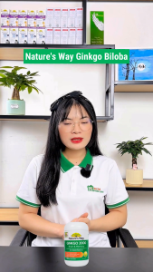 Viên Uống Bổ Não Natures Way Ginkgo Biloba 2000 Brain & Memory Hỗ Trợ Tăng Cường Trí Nhớ 120 Viên/Hộp