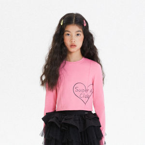 LOVESASAKIDS | Peach Creative Hand-painted Elastic Yoga Base Shirt
