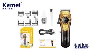 Kemei | Bộ Máy Cắt Tóc Không Dây Sạc Được Kemei 1691 Chuyên Nghiệp Dành Cho Nam Kèm Nhiều Đầu Cắt