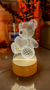 Đèn Ngủ 3D Để Bàn Có 3 Chế Độ Màu- Dùng Để Decor Quà Tặng Sinh Nhật Siêu Đáng Yêu