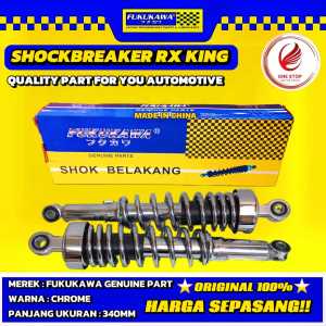 SHOCKBREAKER SET ORIGINAL FUKUKAWA RX KING CRHOOM SHOCK BELAKANG RXKING 3KA ASLI FKKW (SEPASANG)