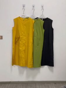 XITAO Sleeveless Long Style Women Dress Solid Color Simplicity  Temperament O-neck Collar Women Summer  Dress HQQ0629