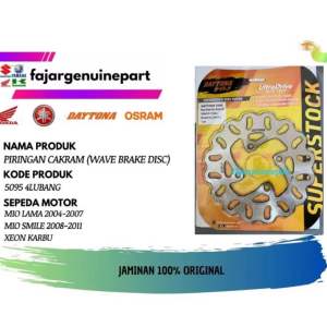 Piringan Cakram Depan DAYTONA RACING MIO KARBU 2004-2011 XEON KARBU 2010-2012 kode 5095 100% original DAYTONA