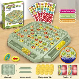 Fruit Flip Chess Memory Match Challenge Chess Game Strategy Board Game Logical Thinking Cognitive Parent-Child Interactive Toys