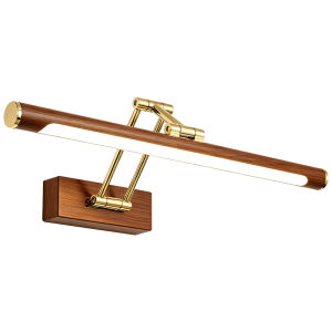 LANGSHANGZHAOMING | Retro Walnut Finish Bathroom Vanity Light