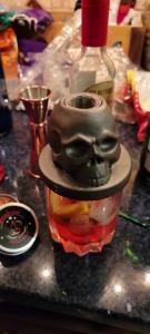 Cocktail Smoker Kit Skull-Shaped Ceramics Whiskey Infuser Kit for Wine Drinks Bourbon Old Fashioned with for Father Husband