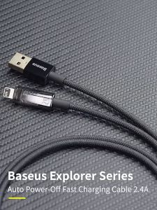 Cáp sạc tự ngắt USB to Lightning Baseus CATS Explorer Series Auto Power-Off Fast Charging Data Cable
