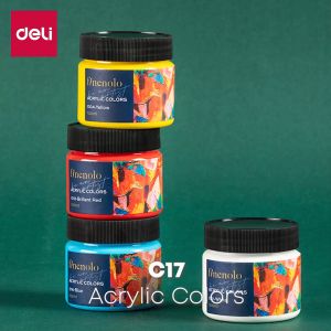 Deli Acrylic Paint / Cat Akrilik / Cat Lukis 100ml Warna Terang EC17