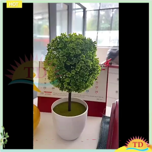 Chậu cây cảnh giả chậu bonsai để bàn decor phòng làm việc phòng khách bàn học quà tặng quà lưu niệm (Nhiều mẩu tùy chọn)