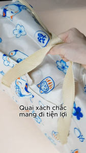 [HỎA TỐC 4H] Túi đựng quần áo chăn mền gối sắp xếp lưu trữ vải dù Oxford 55x35x20cm khóa kéo nắp trước in hoạt hình dễ thương Urombaby