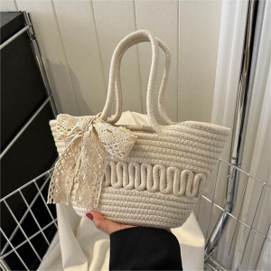 Túi Xô Thủ Công Phong Cách Hàn Quốc Nữ 2023 Túi Xách Rổ Phong Cách Quốc Gia Mới Túi Xách Tay Mềm Túi Tote Có Tay Cầm Cho Các Dịp Thoải Mái