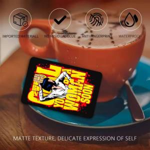 BILIBILI | Pulp Fiction Phim Cổ Điển DIY Thẻ Tín Dụng Thẻ Ghi Nợ Miếng Dán Chống Thấm Nước Nhỏ Thẻ Chip Da Trang Trí Đảng Giấy 53x85mm