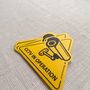 CCTV In Operation. Sign Label Notice Signage. Notice. Triangle. Laminated Waterproof Scratch Resistant. Suitable for Indoor and Outdoor.