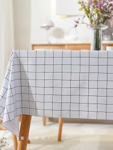 Taplak Meja Anti Air Motif Kotak-Kotak Bahan PEVA