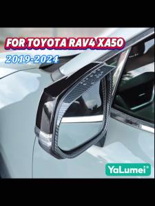 For Toyota RAV4 XA50 2019 2020 2021 2022 2023 2024 2025 2026 Hybrid ABS Car Rearview Mirror Rain Shield Rain Eyebrow Trim Cover