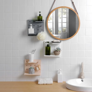 Home Decor Wall Shelves Decoration Hole Board Wall Storage Rack Storage Shelf Kitchen Bedroom Hanging Wall Shelves Wall Decor