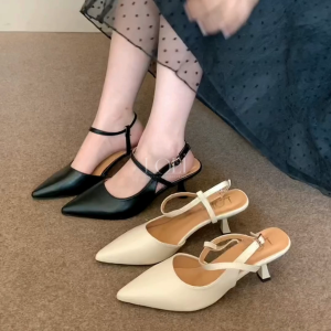 LOEI Shania Pointed Heels Wanita Slingback Korean Style 9655