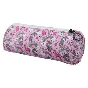 1PCS Summer Cylindrical Pen Bag Large Capacity Pencil Case Stationery Organizer Boys/Girls