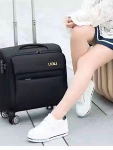 Oxford Cloth Luggage Small Lightweight Canvas Travel Suitcase Password Lock Handbag for Men And Women Fashionable Trendy Style