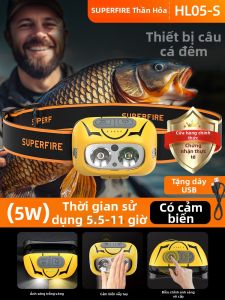 SUPERFIRE | Đèn Đeo Đầu Cảm Biến Siêu Sáng Nạp Lại Được Dành Cho Cá Nhân