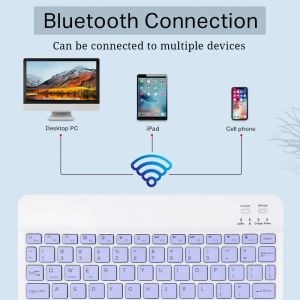 Hebrew/Spanish/Portugal/Korean/Portable 10 inch Wireless Keyboard and Keyboard set For iPad Samsung Tablet Laptop IOS Android