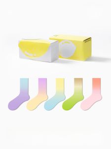 HAPPYLEMON | ถุงเท้าผู้หญิงลายการ์ตูน Adorable Cotton Breathable Sweat Absorbent Summer Mid-Calf Trendy Outdoor Wear Spring Autumn