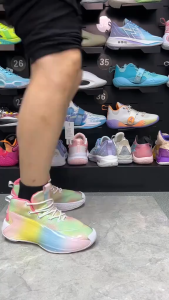 Original AE1 Spike Basketball Shoes For Men Shoes Breathable Shock-Absorbing And Non-Slip Quick Pro Night Fluorescence Size