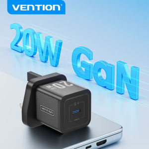 Vention 20W GaN Charger Fast Charging PD Type C Charger Adapter for iPhone 16 15 14 Pro max Samsung Xiaomi iPad Pro mini USB C Plug Socket Charger