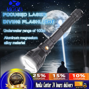 Diver Diving 100 Meters Underwaterflashlight Waterproof and Strong Light Xm-L2 LED Whiteiaht 18650 Original Battery Fishing Camping Riding