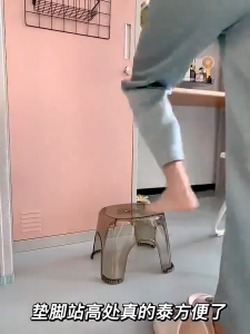 Bangku Akrilik Transparan Kursi Santai Kursi Anak Bangku Jongkok Kokoh Plastik Bangku Pendek Acrylic