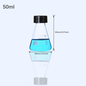 50-250ml Borosilicate Glass Erlenmeyer Flask with Black Screw Cap Lab Conical Triangle Flask for Chemistry Experiment